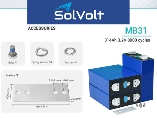 EVE MB31 3.2V 314Ah LiFePO4 elemendid